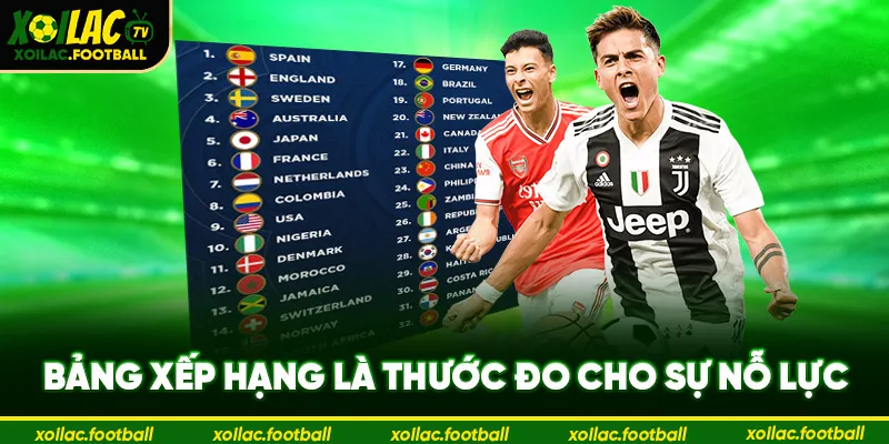 Bảng xếp hạng là thước đo cho sự nỗ lực 